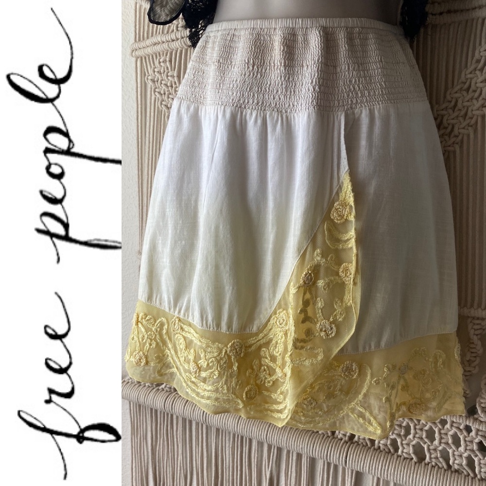 FREE PEOPLE vintage ombré dip dye skirt.         U